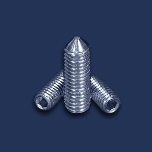 M10x12 wkręt dociskowy imbus z końcem stożkowym DIN 914/A2