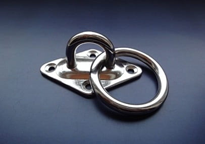 ART K8265 ucho pokładowe z kółkiem INOX, nierdzewne A2