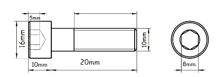 DIN 912/A2 10X20