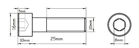 DIN 912/A2 10X25