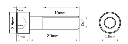 DIN 912/A2 2X20