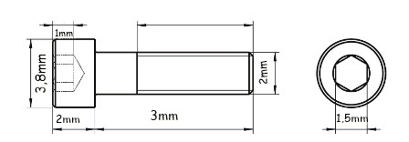 DIN 912/A2 2X3