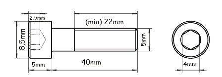 DIN 912/A2 5x40