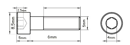 DIN 912/A2 5x6