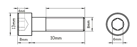 DIN 912/A2 8X10