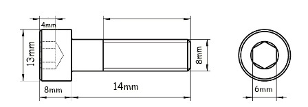 DIN 912/A2 8X14