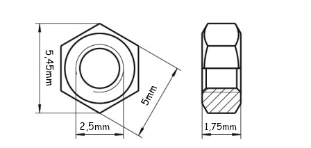 DIN 934 - M2,5